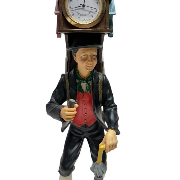 River City Cuckoo Clock Peddler Figurine New Battery! Clock works! 2101 of 3000 - Picture 2 of 10